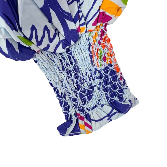 FARM Rio Mixed Print Smocked Cotton Crop Top S NWT - Picture 12 of 13